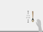 Lodge 10 Inch Scrub Brush - Wood Handle for Comfortable Grip - Skillet Scrubber with Tough Nylon Bristles - Black