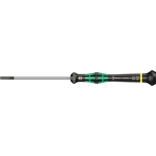 Wera 2035/6 Kraftform MicroSlotted/Phillips Electronics Screwdriver Set and Rack, 6-Piece