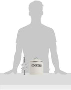 JOEY'Z Large 1.25 Gallon Airtight Cookie Jar with Lid - Large Cookie Jars with Lids, Ivory Counter Decorative - Makes a Great Dog Treat Jar