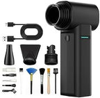 Compressed Air Duster, High-Power Electric Air Duster with Brushless Motor, 4-Gear Adjustable Cordless Air Blower, Max Wind Speed 60m/s, 500G Dust Blower for Computer, Keyboard, Home, Car, and Outdoor