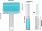 Sticky Lint Roller 3 Pack, Reusable Washable Lint Roller Pet Hair Remover Include Large and Small Size Cleaner for Clothes, Pet Hairs, Carseats
