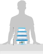 giòstyle Set of 4 Rectangular Containers Blue