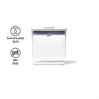 OXO Good Grips POP Container – Airtight 1.7 Qt for Coffee and More Food Storage, Rectangle, Clear