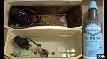 Santeen Toilet Bowl Cleaner | 6-pack of 1-quart bottles | Removes Rust, Lime, and Scale buildup