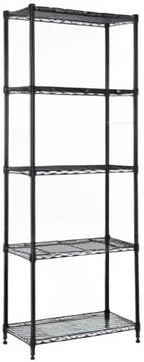 M MZG 1250 lbs Storage Shelving Utility Shelving Unit 5-Tier Utility Shelving Unit Steel Organizer Wire Rack for Home,Kitchen,Office (13.7" D x 23.6" W x 62.4" H)