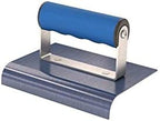 Bon Blue Steel Edger 6 in. x 4 in. Concrete Finishing Tool 5/8 in. Radius 7/8 in. Lip Comfort Grip Handle Flexible Blade