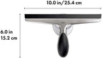 OXO Good Grips Stainless Steel Squeegee - All-Purpose for Bathroom, Glass Shower Doors, Mirrors, Tiles, Countertops and Car Windows - Streak Free