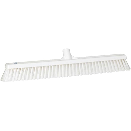 Vikan 31945 Broom,Push,Soft/Stiff,24",PP/PBT,White