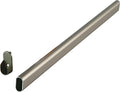 Oval Closet Rod with End Supports (Satin Nickel, Custom 31-47 Inches)