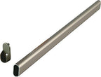 Oval Closet Rod with End Supports (Satin Nickel, Custom 31-47 Inches)