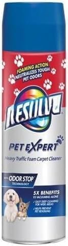 R'esolves Pet Expert High Traffic Carpet Cleaner Foam, 3X Pet Hair and Dirt Removal, 22oz, 1 Count