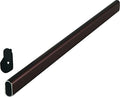 Oval Closet Rod with End Supports that have Dual Rear Facing 5mm Pins (Oil Rubbed Bronze, 30" Wide Space)