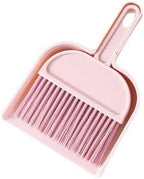 Plastic Mini Broom and Dustpan,Mini Cleaning Brush with Dustpan Set Desktop Cleaning Accessories,Pink with Set,Plastic Broom