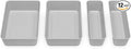 Whitmor Interlocking Desk Drawer Organizer Separators for Kitchen, Bathroom, Makeup, Office，12 Pcs/Set, Total 4 Sets，48 Pcs