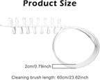 Washing Machine Cleaning Brushs, 2pcs 60cm Scrub Brushes with Long Handle Flexible Bendable Slot Cleaning Brush for Bathroom, Shower & Kitchen Sink Household(White)