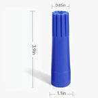 Squeegee Adapter, Changes The Threaded Tip to a Standard Friction Taper Fit, Blue 2pc