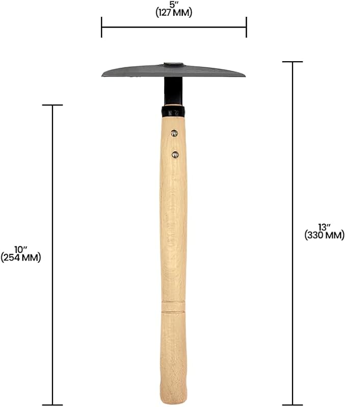 Zenport J6-14 Kusa-Kaki Half Moon Hoe, 5 Inch Blades, Beige - 12 Pack
