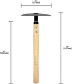 Zenport J6-14 Premium Japanese Kusa-Kaki Garden Hoe - 5" Wide Laminated Steel, Sharp Edge Blade, 11.5" Ergonomic Handle for Efficient Work - Precise Gardening, Soil Loosening, Weed Removal