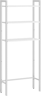 HOOBRO Over The Toilet Storage, 3-Tier Bathroom Organizer Shelf Over Toilet, Freestanding Bathroom Storage Shelves, Space Saver, Easy to Assemble for Room, White WT41TS01