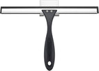 AmazerBath Squeegee for Shower Glass Door, Shower Squeegee for Glass Doors - All-Purpose Squeegee with Hook for Shower Doors, Windows, Mirrors, Tiles and Car Glass, 10 Inches