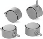 4-Pack 360° Swivel Replacement Wheels for RinseWise Mop Bucket, Universal Plastic Caster Set with 2 Locking Wheels, Easy-Roll Mop Bucket Accessories