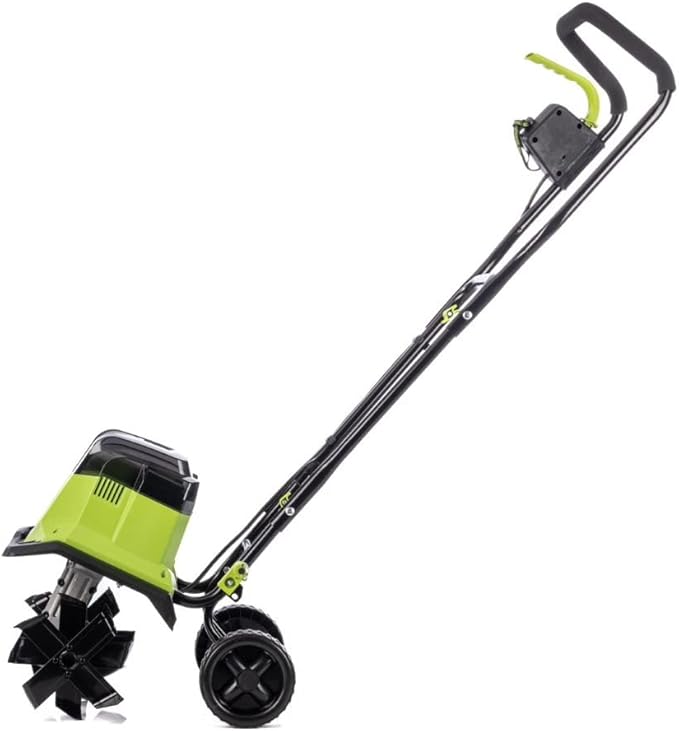 Earthwise Power Tools by ALM TC722011 11-Inch 2x20-Volt Lithium-Ion Cordless Electric Garden Tiller Cultivator, 2x20 Volt 4Ah Battery and Charger Included, Green