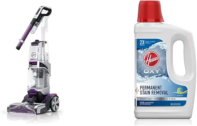 Hoover SmartWash Automatic Carpet Cleaner Machine with Spot Chaser Stain Remover Wand, Shampooer Machine for Pets Oxy Deep Cleaning Carpet Shampoo, Concentrated Machine Cleaner Solution