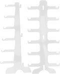 Ipetboom Plastic Sunglasses Organizer Stand 6-Tier Eyewear Display Rack Holder for Desk Storage, Multi-Layer Plastic Glasses Shelf Suitable for Home and Office Use