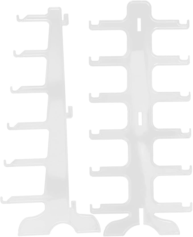 Multi-Tier Sunglasses Display Rack 6-Layer Plastic Glasses Holder Stand Eyewear Organizer for Home and Office Storage