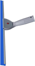 Car Window Cleaning Squeegee 45cm 18 Inch Water Wiper for Bathroom Glass Home Mirror Wall Tiles Silicone Blade Plastic Handle (18IN/45CM, Blue)