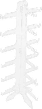 LALAFINA Multi-Tier Sunglasses Holder Glasses Display Rack 6-Layer Plastic Eyewear Organizer Storage Stand for Home and Office