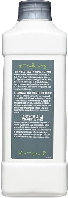 Biodegradable LOC Multipurpose Cleaner for All Washable Items/Surfaces/Hands 1 L(33.8 fl. oz.) Pack of 2,& 600 Pulls ZNRO 4-Ply 6.1"x6.9" Super Soft Premium Paper Facial Tissues,FINAL SALE w/o RETURN