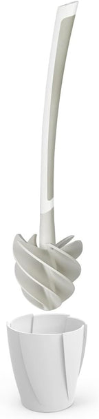 Better Living Products 17253 LOOEEZ Hygienic Toilet Squeegee/Brush, White with Grey