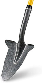 Spear Head Spade SHFD3 40" Yellow Garden Spade Shovel - Gardening Shovel with a 9" x 11" Beveled Blade, Steel-Reinforced Fiberglass Long Handle & Cushioned D-Grip - Digging Spade for Planting
