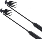2-Pack Weed Puller Tool, 16-Inch Long Handle with 4 Prongs, Manual Weeder for Garden and Yard Work