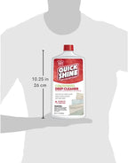 Quick Shine Multi Surface Deep Floor Cleaner and Wax Remover 27Fl oz,(Pack of 2) Removes Wax Build-Up,Revitalizes Floors &Cleans Grout,Use on Hardwood, Laminate, LVT,Tile and Stone,Pro-Level Cleaning