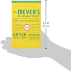 MRS. MEYER'S CLEAN DAY Dryer Sheets,Fabric Softener,Reduces Static,Infused with Essential Oils,Honeysuckle,80 Count (Pack of 12)