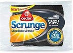 O-Cedar Heavy Duty Scrunge Scrub Sponge 6 Count (Pack of 3)