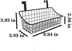 LeleCAT Basket with hook Grid Storage Basket, Hang it behind a door or on a railing, Over the Cabinet Door, Small, BLack,1 Pack