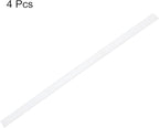 MECCANIXITY Replacement Squeegee Rubber for Window, Glass, Shower Doors, Tile Wall Cleaning, 17.72 Inch, White Pack of 4