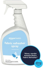 Amazon Basics Fabric Refresher Spray, Fresh Scent, Odor Eliminator, Dye-Free, Quick-Drying, 32 fl oz, Pack of 2