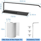 Paper Towel Holder, Magnetic Paper Towel Holder for Fridge, Toilet Paper Roll Holder Magnet Towel Rack Wall Mount Fridge Organizer for Paper Towels Rolls Bathroom Pantry RV Kitchen Storage