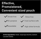 Table Top And Counter Cleaning Wipes Pack of 12 Pouches Containing 80 Count 10.5" x 7.75" Pre-Moistened Wipes With High Shine Formula Perfect For Use at Home or Restaurants Clinics, Office