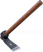 Garden Hoe Tool Small Action Hoe, Loosening Soil and Weeding,Knockable and Removable Nails,Hand Long Handle Weed Garden Tool,Digging and Rooting (4.72in×2.16in,1.34lb)