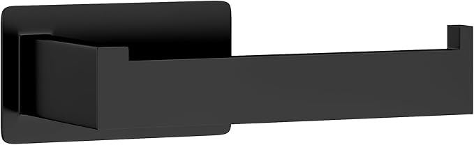 Toilet Paper Holder, Self-Adhesive Toilet Paper Roll Holder for Bathroom and Washroom, No-Drill SUS 304 Stainless Steel,Matte Black