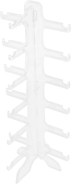 BESTonZON Multi-Tiered Sunglasses Display Stand Glasses Organizer 6-Layer Plastic Eyewear Holder Rack for Home Storage and Sunglass Display