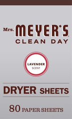 MRS. MEYER'S CLEAN DAY Dryer Sheets, Lavender, 80 ct (Pack of 3)