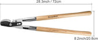 Berry&Bird 28" Garden Loppers for Tree Trimming, Heavy Duty Bypass Loppers with Compound Action, Branch Cutter up to 1.75" Diameter Cut Capacity, Hand Loppers with Carbon Steel Blade, Ashwood Handle