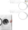 Washing Machine Cleaning Brushs, 2pcs 60cm Scrub Brushes with Long Handle Flexible Bendable Slot Cleaning Brush for Bathroom, Shower & Kitchen Sink Household(White)
