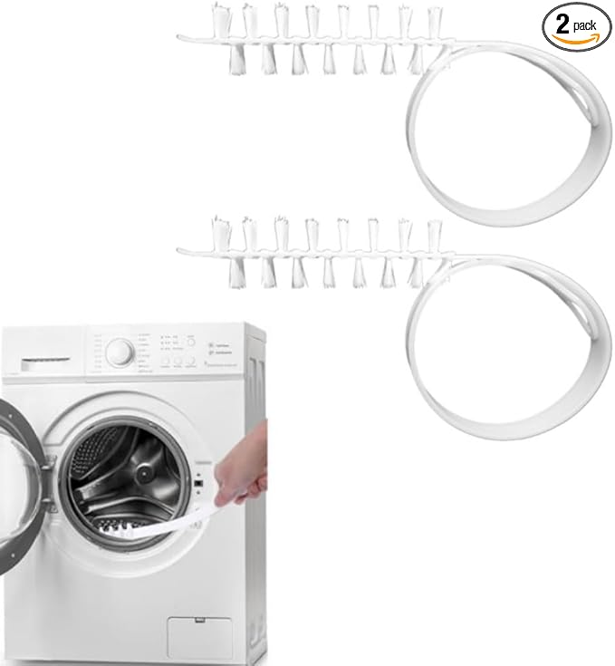 Washing Machine Cleaning Brushs, 2pcs 60cm Scrub Brushes with Long Handle Flexible Bendable Slot Cleaning Brush for Bathroom, Shower & Kitchen Sink Household(White)